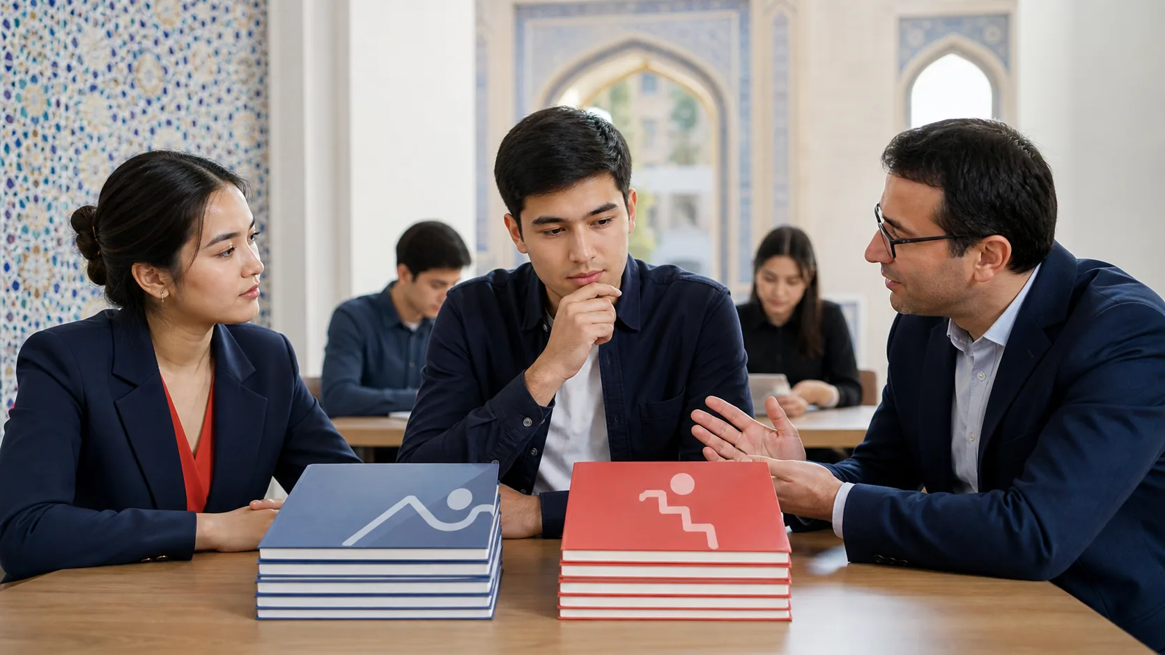 CEFR darajalari va IELTS imtihonini taqqoslayotgan talaba